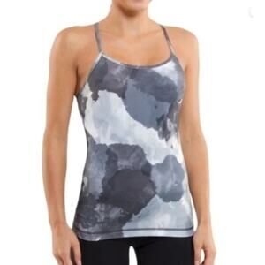 Lululemon Power Y Tank Top Shirt Size 6 Gray Athleisure Activewear